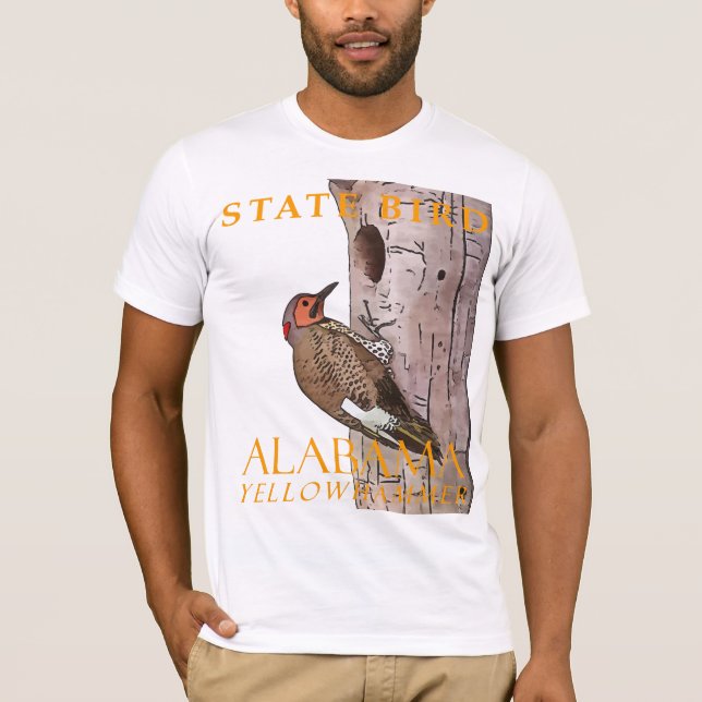 Alabama Territory Bird the Northern Flicker T Shirt (Framsida)