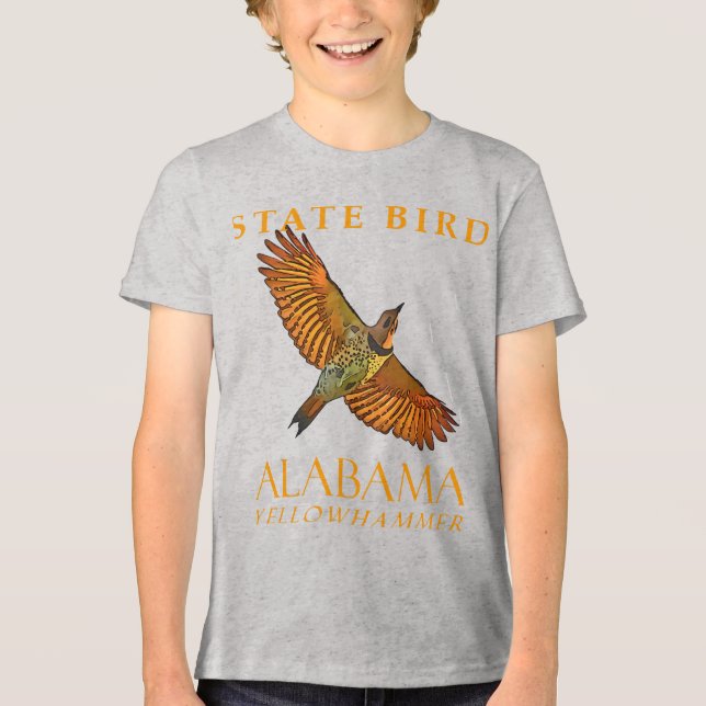 Alabama Territory Bird the Yellowhammer Bird T Shirt (Framsida)