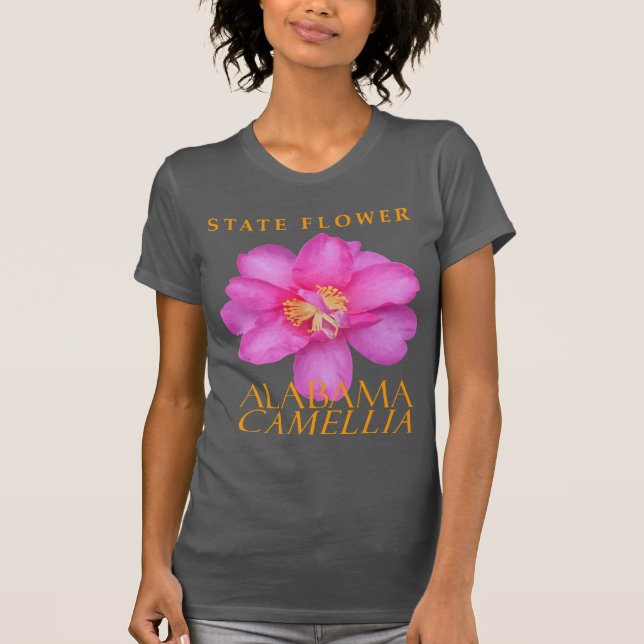 Alabama Territory Flower Camellia Sasanqua T Shirt (Framsida)