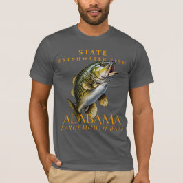 Alabama Territory Freshwater Fish the Spoted Bass T Shirt