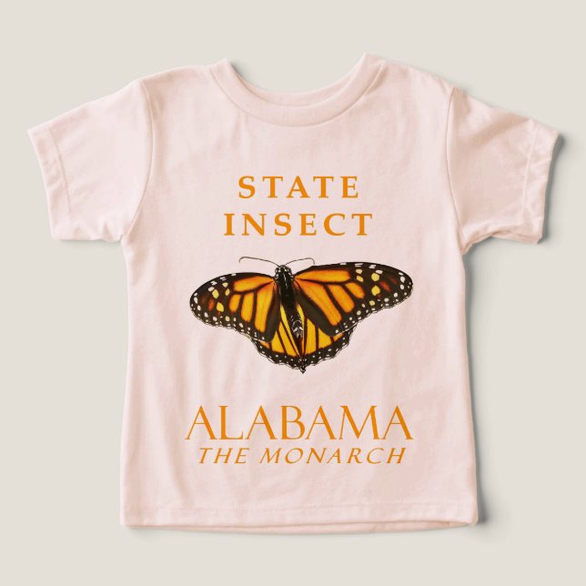 Alabama Territory Insekt Monarken T Shirt (Design Framsida)