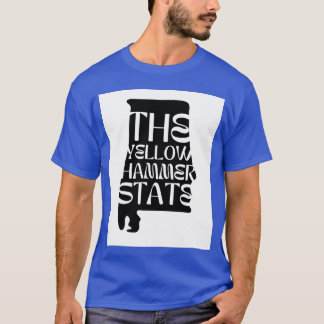 Alabama The Yellow Hammer State Nickname AL Outlin T Shirt
