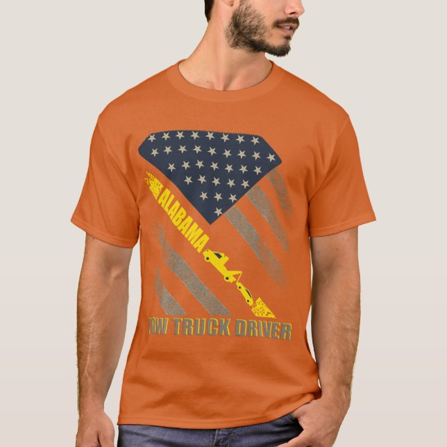 Alabama Tow Lastbil-drivrutin T Shirt (Framsida)