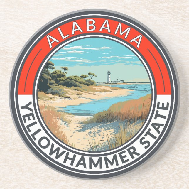 Alabama Travel Art Badge Underlägg (Framsidan)