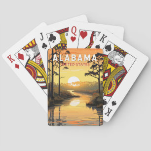Alabama Travel Art Vintage Casinokort