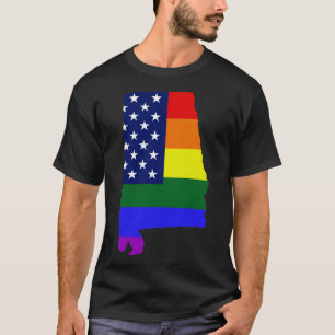 Alabama United Stater Gay pride Flagga T Shirt