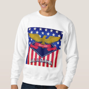 Alabama USA flagga Lång Ärmad Tröja