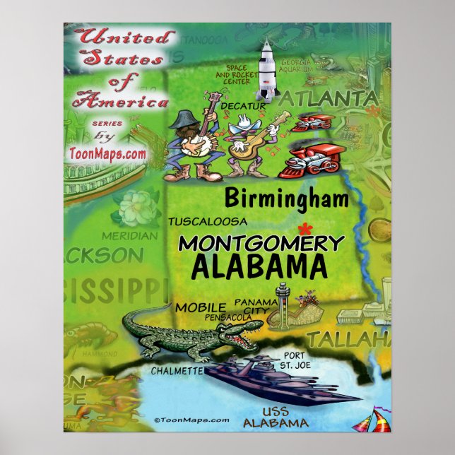 Alabama USA Poster (Framsidan)
