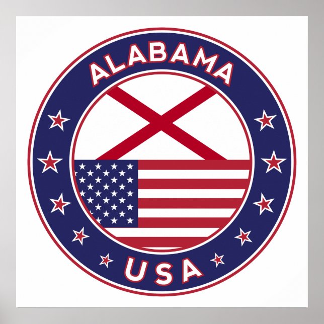 Alabama, USA, Stater, Alabama Poster (Framsidan)