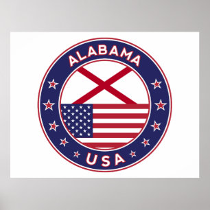 Alabama, USA, Stater, Alabama Poster