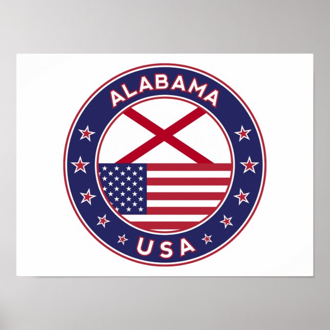 Alabama, USA, Stater, Alabama Poster (Framsidan)