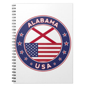 Alabama, USA Stater, Alabama t-shirt, Alabama, USA Anteckningsbok