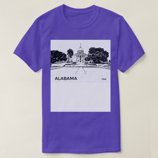 Alabama USA TShirt T Shirt (Design framsida)