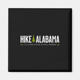 Alabama Vandring Little River Canyon Träd Retro Gr Magnet