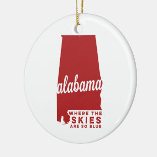 Alabama |, var himmlarna är så, slösar | Crimson Julgransprydnad Keramik