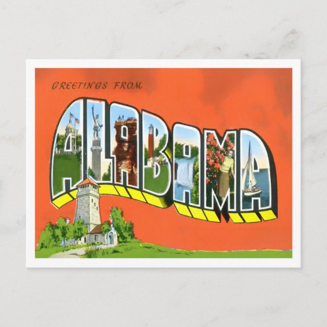Alabama Vintage Big Brev vykort (Framsida)