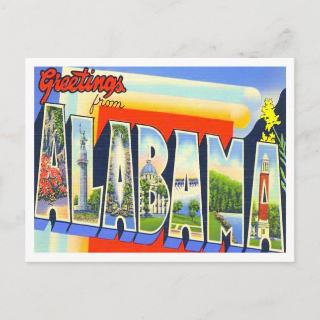 Alabama Vintage Big Brev vykort (Framsida)