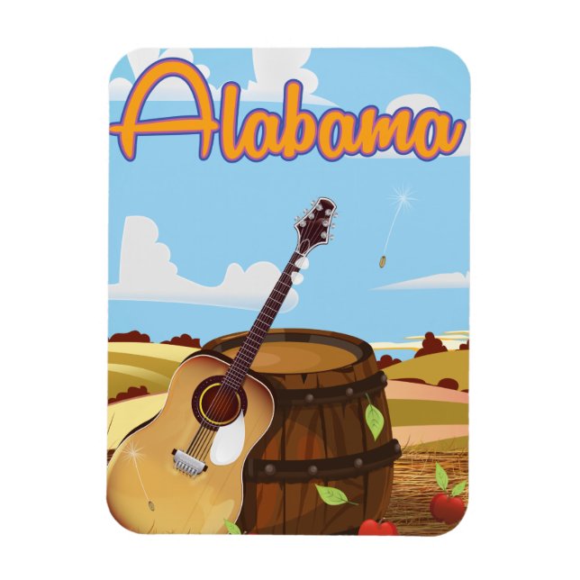 Alabama vintage reseaffisch magnet (Vertikal)