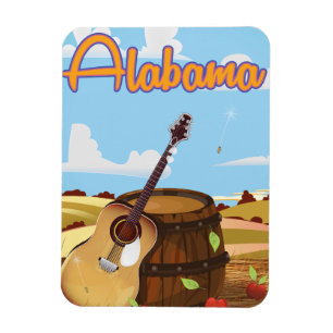 Alabama vintage resor poster magnet