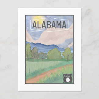 Alabama-vykort - Vattenfärgsdesign Vykort