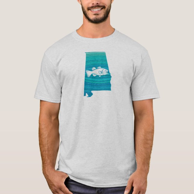 Alabama Wave Fishing T Shirt (Framsida)