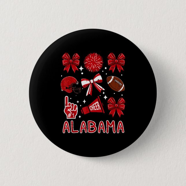 Alabama Women Kids Boys Girls Youth Teen Men  Knapp (Framsida)