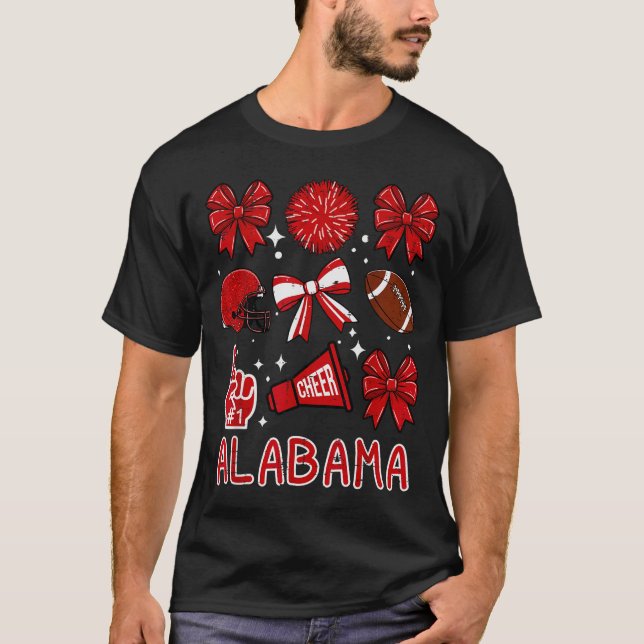 Alabama Women Kids Boys Girls Youth Teen Men  T Shirt (Framsida)
