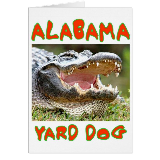 ALABAMA YARD HUND HÄLSNINGSKORT (Framsidan)