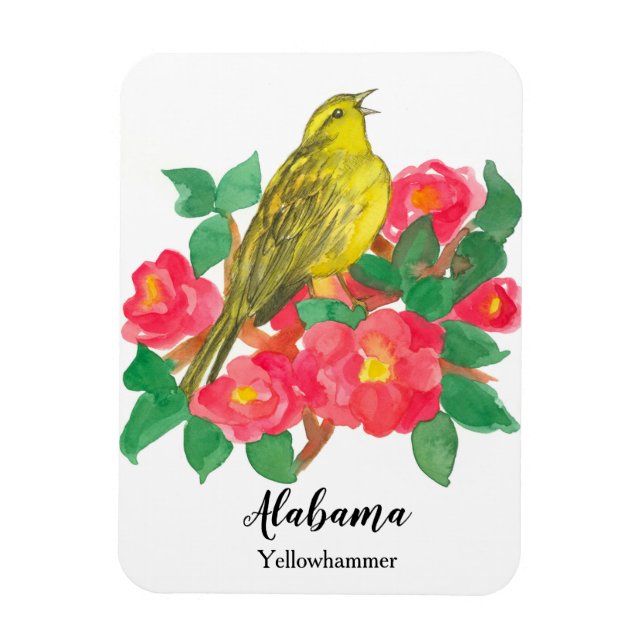 Alabama Yellowhammer State Bird Magnet (Vertikal)