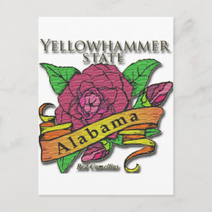 Alabama Yellowhammer State Camellias Vykort