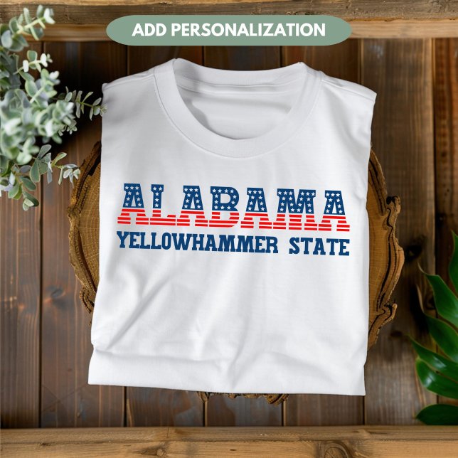 Alabama Yellowhammer State Patriotic Anpassningsba T Shirt (Skapare uppladdad)