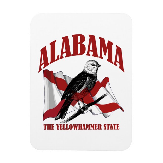 Alabama,Yellowhammer-staten Magnet (Vertikal)