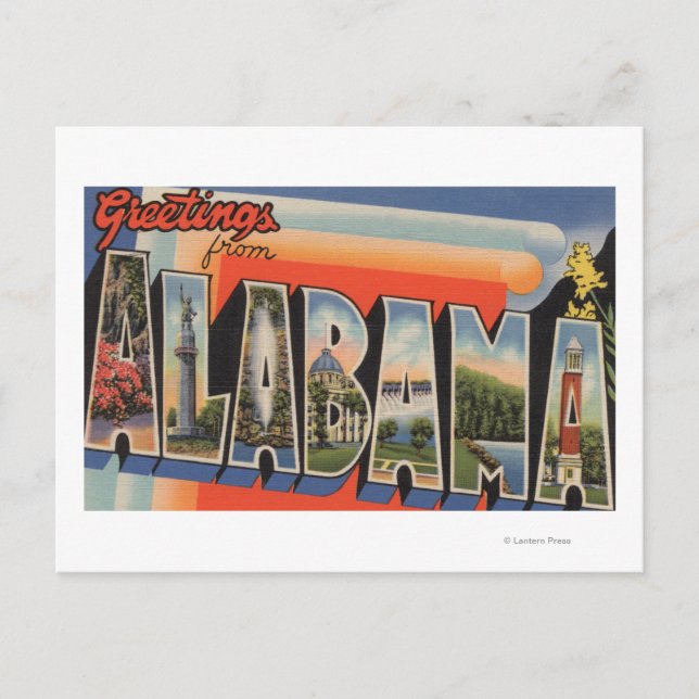 AlabamaLarge Brev ScenesAlabama Vykort (Framsida)
