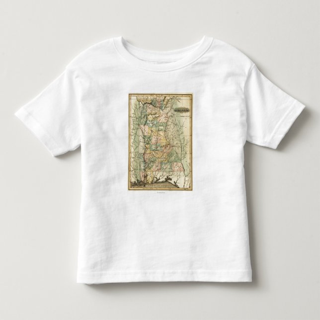 AlabamaPanoramic MapAlabama T-shirt (Framsida)