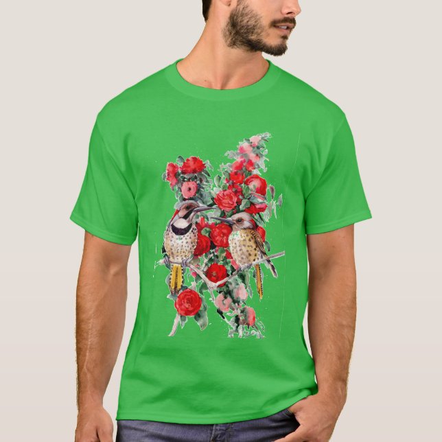 Alabamas delstatsblomma och delstatsfågel t shirt (Framsida)