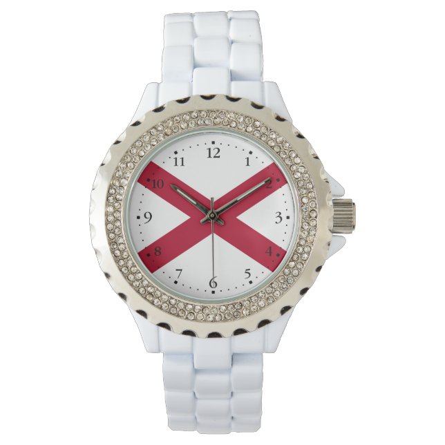 Alabamas delstatsflagga armbandsur (Framsida)