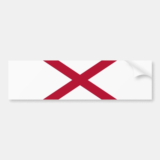 Alabamas delstatsflagga bildekal (Framsidan)