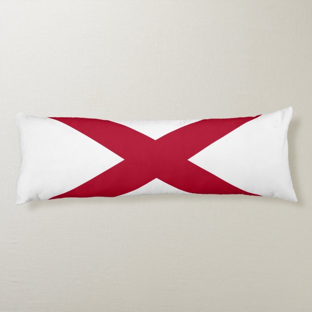 Alabamas delstatsflagga kroppskudde (Baksidan)