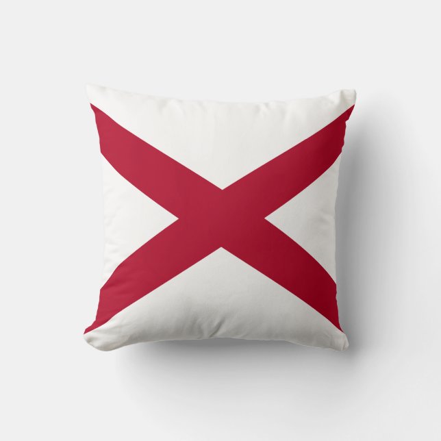 Alabamas delstatsflagga kudde (Framsida)