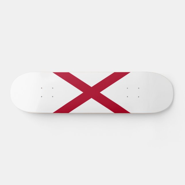 Alabamas delstatsflagga mini skateboard bräda 18,5 cm (Horz)