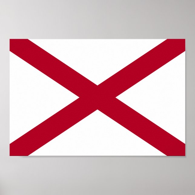 Alabamas delstatsflagga poster (Framsidan)