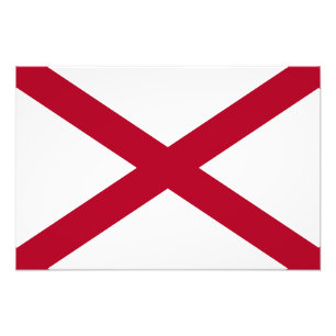Alabamas statsflagga fototryck