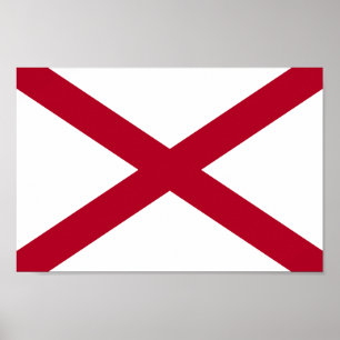 Alabamas statsflagga poster