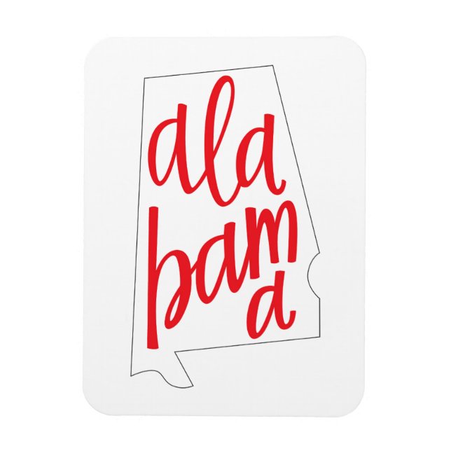 Alabamas statsöversikt magnet (Vertikal)