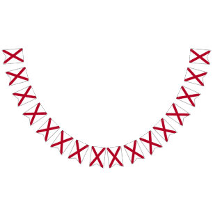 Alabamian flagga, amerikansk statlig flagga-bander vimplar