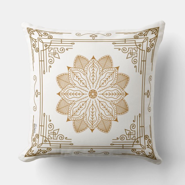 "Alabaster" Art nouveau Kudde (Framsida)
