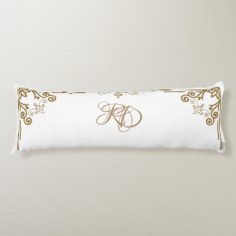 "Alabaster" Art nouveau Monogram Kroppskudde