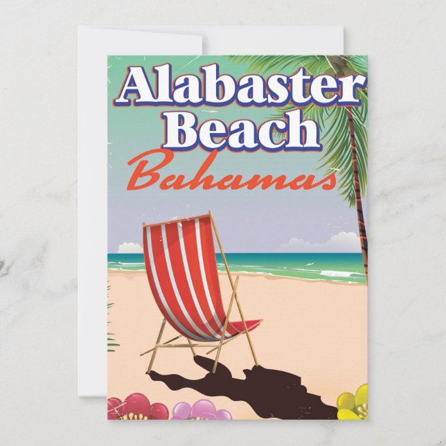 Alabaster Beach Bahamas resemålning (Framsida)