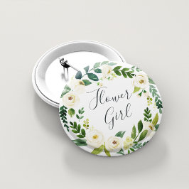 Alabaster Blommigt Utandning Flower Girl Knapp