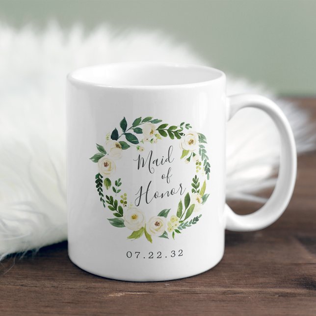 Alabaster Blommigt Wandan Maid of honor Kaffemugg (Skapare uppladdad)